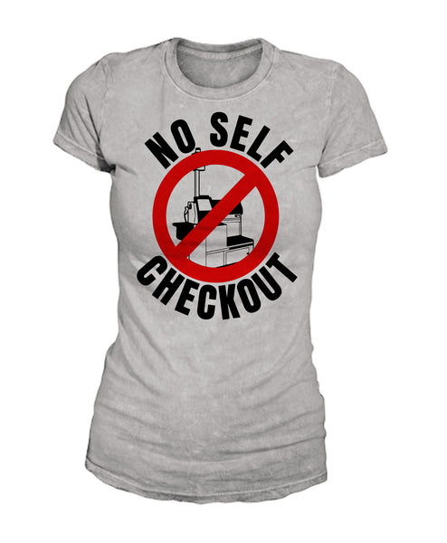 No Self Checkout f (wht)